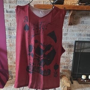 Red Skull Graphic Tank Top